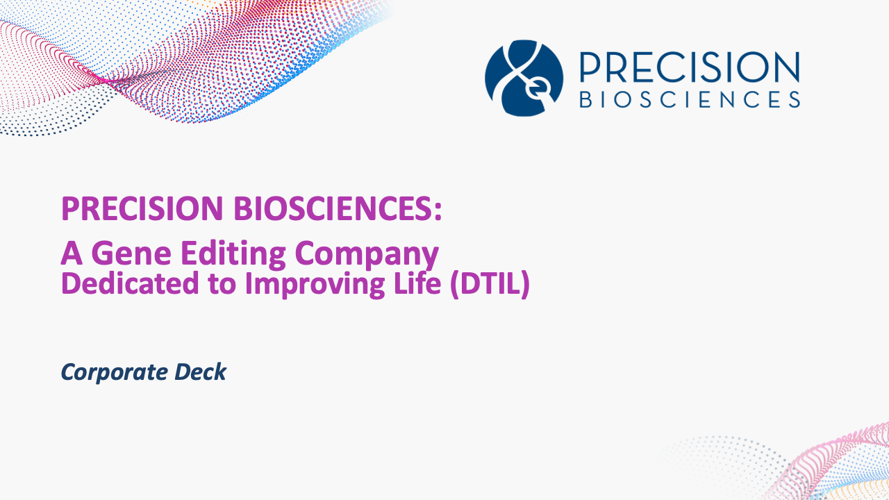 precision biosciences corporate presentation